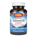 Carlson - Salmon Oil Complete, 700 mg Omega- 3 s + Astaksantyna, Wsparcie sercowo-naczyniowe, Funkcje mózgu & Joint Health, 60 Softgels