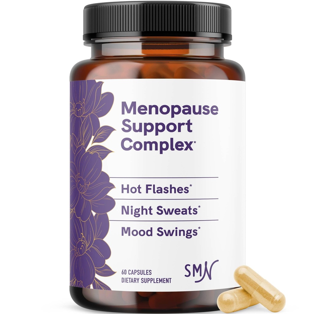 Menopauza Suplementy dla kobiet Gorące błyski & nocne poty 124; Hormon Równowaga, Menopauza Relief dla kobiet i Perimenopauza Wsparcie 124; z Black Cohosh, DIM & Czerwona koniczyna 124; 60 Ct (2 Month Supply)