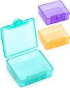 Pudełko 3 szt., Cute Travel Pill Case Daily Pill Organizer Portable for Pocket Purse for Vitamina Fish Oil Supplements, Łatwy do czyszczenia