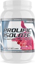 G6 Sports Nutrition Prolific Isolate All Natural Whey Protein Isolate (Gluten Free, Laktoza Free, Soy Free, Stewia Sweetened, 25 g Protein, 100 Calories) - 2,5lb Jar - Malina Gelato