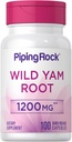 Piping Rock Wild Yam Korzeń Kapsułki 1200mg Bilans 124; 100 Hrabia Bilans 124; Extract Supplement Bilans 124; Gluten Free, Non-GMO