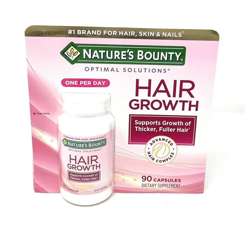 Nature 's Bounty Hair Growth Supplement, 1 na dzień, Klinicznie Pokazane do wsparcia grubsze, Fuller Hair, z Biotin, Krzemionka i Arginina, 90 Kapsułki