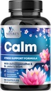 Natural Calm, Unwind & Relax Support - Ashwagandha, GABA, Magnez, L- Theanine & More - Natural Focus, Energy & Immune Support - Nature 's Non-GMO, Wegan, Gluten Free, Butelkowane w USA - 120 Kapsułki