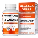 CHOICE AAshwagandha suplement - 1950mg Biodostępnego Organicznego proszku Aszwagandha - ekstrakt z czarnego pieprzu, wsparcie stresowe, suplement do wsparcia nastroju, 90 Veggie Ashwagandha kapsułki