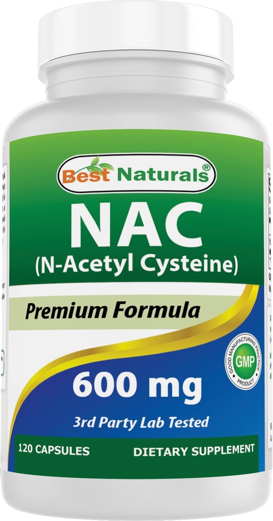 Najlepsze naturalne NAC - N Acetylo Cysteina 600 mg 120 Kapsułki - n Acetylo cysteina - Potężny przeciwutleniacz