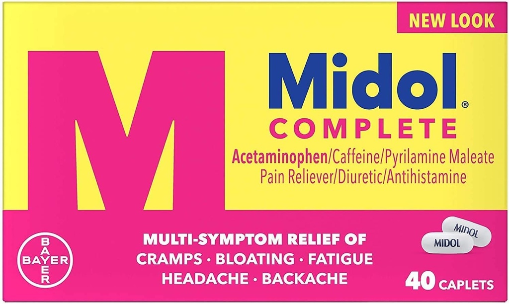 Midol Całkowita maksymalna siła Ból Reliever Cappets 40 ea (Opakowanie po 4)