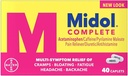 Midol Całkowita maksymalna siła Ból Reliever Cappets 40 ea (Opakowanie po 4)