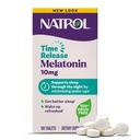 Natrol Melatonina 10mg tabletki uwalniające czas, suplement diety sennej do niespokojnego snu, 100 Melatonina tabletki uwalniające czas, 100 Servings