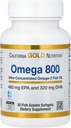 California Gold Nutrition Omega 800 Ultrakoncentrat Omega-3 Olej rybny, kd- pur ® Trigliceryd Form, 30 Fish Gelatin Softgels (1000 mg na Softgel)