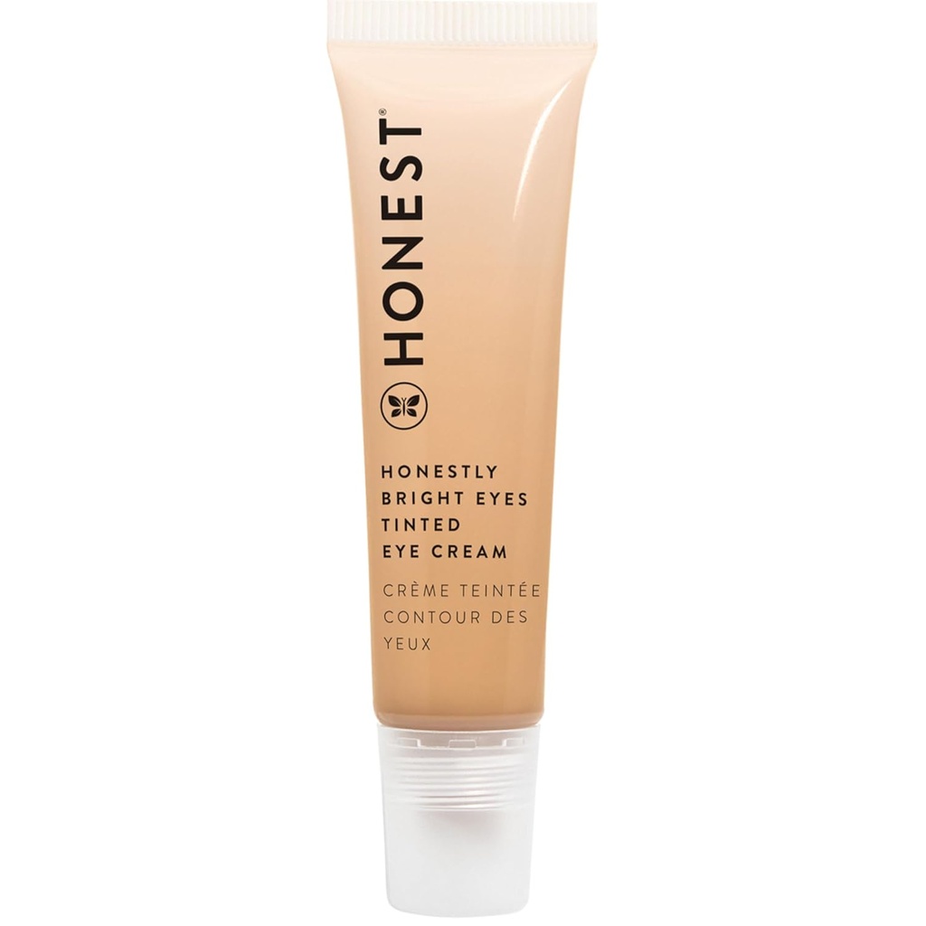 Szczere piękno uczciwie jasne oczy przyciemnione krem do oczu 124; Brightens + Diffuses Dark Circles 124; kwas hialuronowy + Squalane 124; EWG zweryfikowane, Wegan + okrucieństwo wolne 124; piaskowiec, 0,5 fl oz