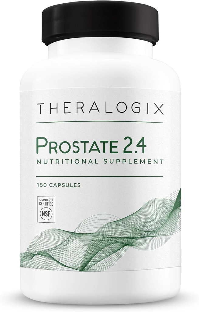 Theralogix Prostate 2.4 Suplement odżywczy - 90- Day Supply - Prostate Health for Men - Wsparcie zdrowej tkanki prostaty - Likopen, Witamina D3, Selen i Witamina E - NSF Certified - 180 Kapsułki