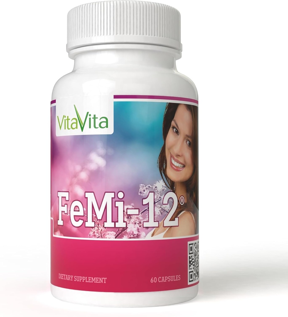 FeMi- 12, Pomaga złagodzić miesięczny okres kobiet dyscomfort & obsługuje normalne menstruacji (60 kapsułki)
