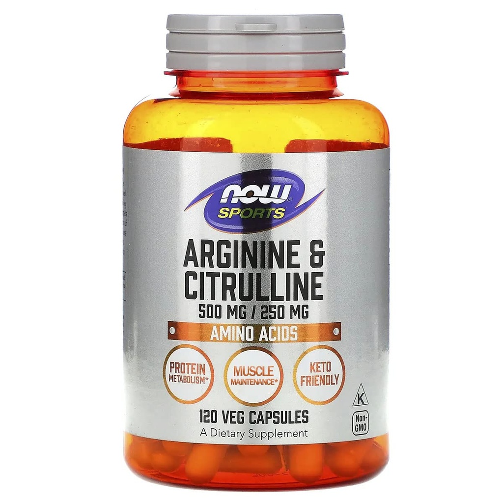 Teraz żywność Arginina 500mg z Citrulline 250 mg- 120 kapsułki