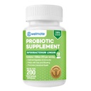 WELMATE Bifidobacterium - Suplement Probiotyczny - Pomaga Gut Health - Wsparcie immunologiczne - Enzymy pokarmowe - Gluten Free - Wegan - Mężczyźni i kobiety Probiotyk - Rozmiar wartości - 200 Liczba