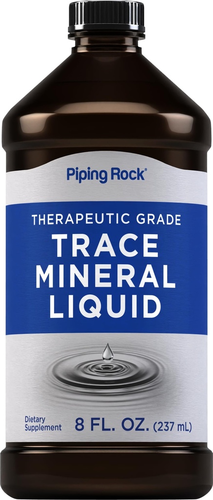 Piping Rock Trace Płyn mineralny 124; 8 fl oz 124; Terapeutyczne uzupełnienie klasy 124; Nie GMO, Gluten Free