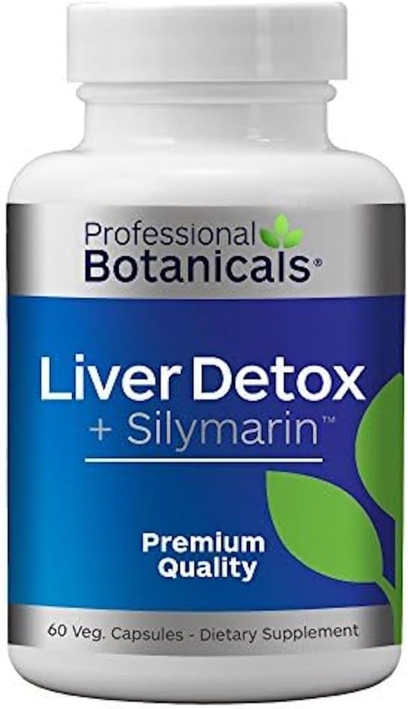Suplement do wątroby Detox i Cleanse, Suplement do wątroby ziołowej z mlekiem Thistle Seed Extract, Silymarin 80%, Organic Bless Tistle, Dandelion Root, - 60 Kapsułki wegetariańskie