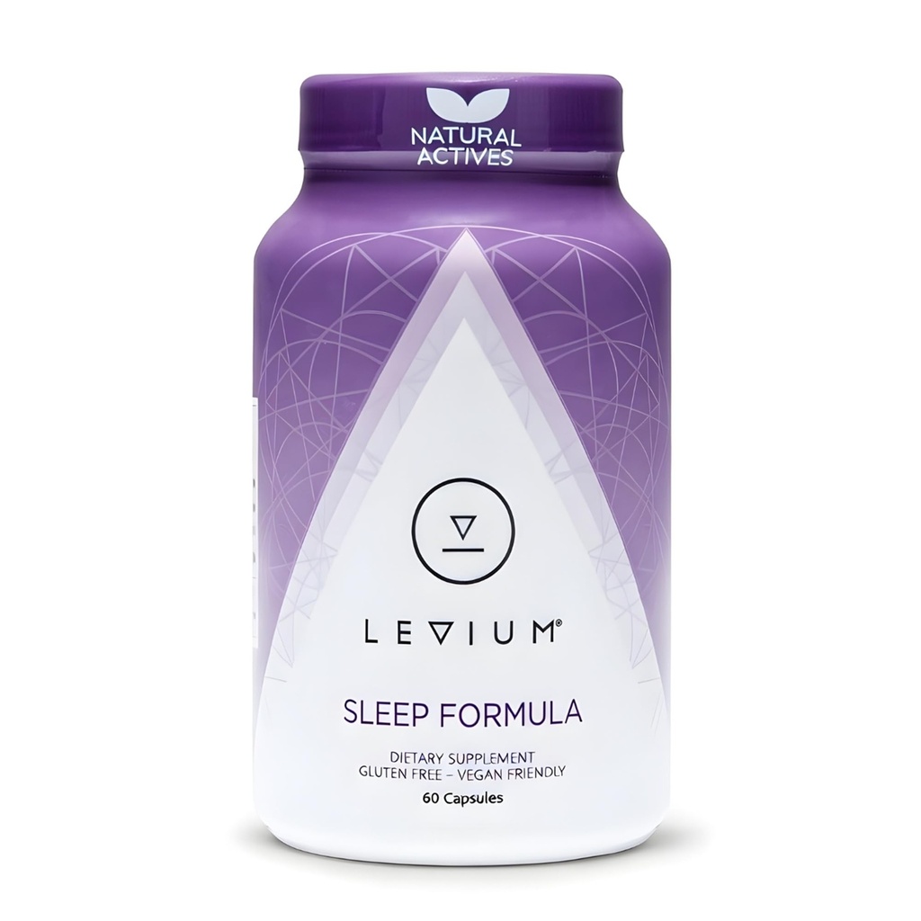 Levium Sleep Supplement Formuła 124; Natural Relaxation Aid Kapsułki z melatoniną, GABA, L- Theanine, Magnezu 124; 60 Butelka Count - 30 Day Supply