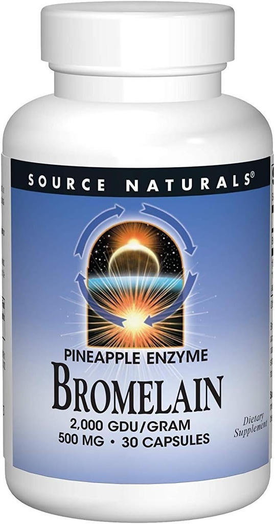Źródło Naturals - Bromelain 2000 Gdu, 500mg, 30 kapsułek