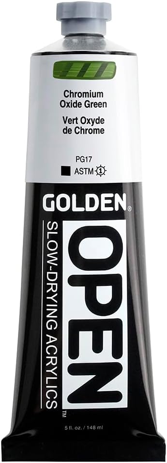 OTWARTYCH Slow- Suszenie Akrylicy przez GOLDEN, Chrom tlenek zielony, 5 fl oz. rurka, Farba akrylowa zawodowych, Opaque