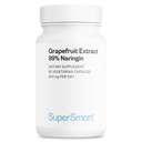 Supersmart - Grapefruit Extract 600mg per Day (99% Naringin) - High Potency GSE Supplement | Non-GMO & Gluten Free - 60 Vegetarian Capsules