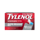 Tylenol Acetaminofen Acetaminofen żele szybkiego uwalniania, Reliever Pain & Fever Reducer, Gelcaps z Laser- Wiercone dziurki do szybkiego uwalniania, Delikatny na stomach, 500 mg Per Gelcap, 100 Count OTC Medycyna