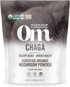 OM MUSZKA SUPERFOOD Chaga Organic Mushroom Powder, 7.05 Ounce Pouch, 100 Służenia, US dorosły, Święte przeciwutleniacze i immunologiczne Wsparcie, Superfood Mushroom Supplement