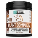 Zhou Plant Complete Vegan Protein Powder - Proszek białkowy roślinny dla kobiet i mężczyzn, Ryż niemleczny i mieszanka grochu dla koktajli i shakes, 21g Białko na serwowanie - Czekolada, 17.7oz (16 Sług)