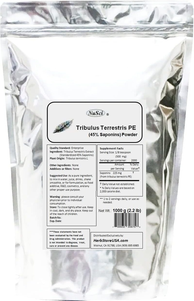 Tribulus Terrestris ekstrakt proszek Czysty (1000 gramów (2,2 lb))
