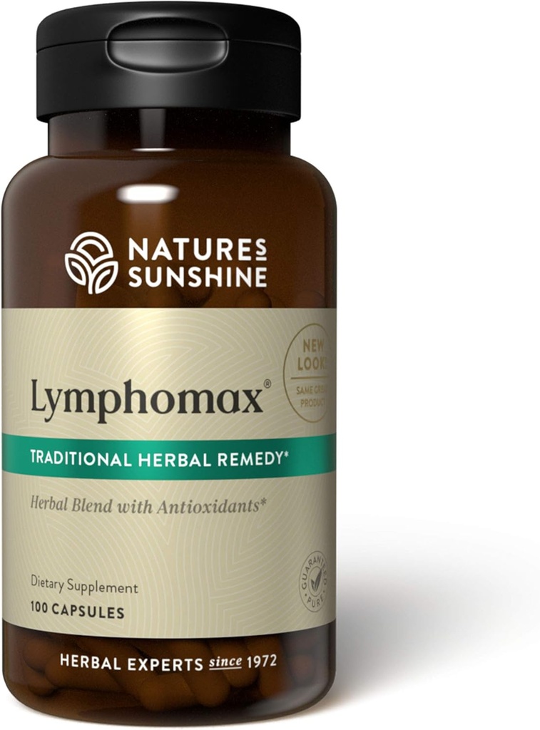 Nature 's Sunshine Lymphomax, 100 Kapsułki, Wzmacniacz układu immunologicznego z czasowo uhonorowanych ziół do naturalnego wsparcia układu oddechowego i układu moczowego