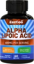 Alpha Lipoic Acid Supplement, Alpha Lipoic Acid 600mg Per Serving, Vegan, Gluten Free, Non-GMO ALA Supplement, 60 Kapsułki roślinne