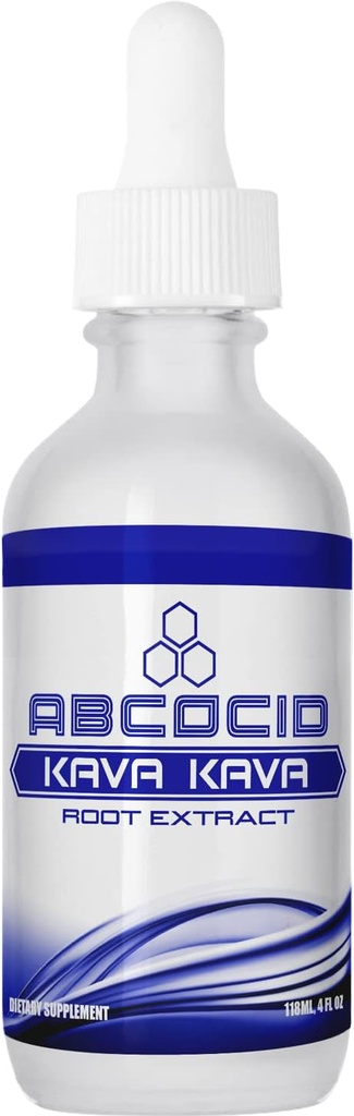Kava Kava Root Extract 490 mg, 4 Oz Liquid, 240 Servings, Made in USA, Szybka absorpcja, Jakość składników mocnych, Trzydzieści Party Tested, Non-GMO, GMP Certified, Cruelty- Free Products