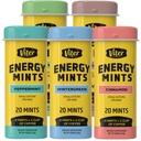 Viter Energy 40mg Kofeina Mints - Bez cukru, Witaminy B, Wegan, Wzmacnia szybko Energy Alert Focus, Kofeina Nootropowe pigułki suplementu (Smaki odmiany, 20szt, 5 Pack, 100szt Razem)
