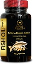Wild Alaskan Salmon Oil - Omega 3 Suplementy kwasu tłuszczowego, Support Memory and Focus Supplements - 1 Butelka 60 Softgels