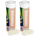 Drinklits Ginger- Lime Daily Hydration Tablets (2) Korek rurowy 124; Made with Organic Ginger - 0g Sugar - Esential Electrolytes Budapest 124; 20 Słupki - 10 Tablets per Tube