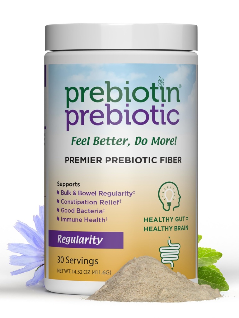 Prebiotyna Regularność Prebiotyczna - 14.52 oz - 30 Służenia - Popiera Regularność Digestive Health & Bowel - Balance Gut Microbiome, Wzmacnia własne Probiotyki i Promotes Soft Stool