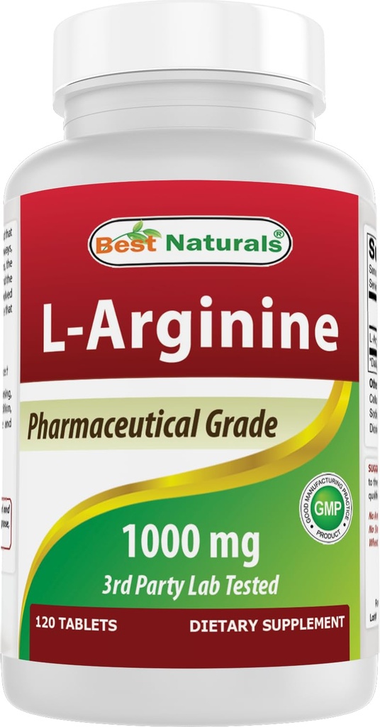 (Nowa Ulepszona Formuła) Najlepsi naturalni L- Arginina 1000 mg 120 Tabletki - farmaceutyczny stopień L Arginina Suplement Promocje syntezy tlenku azotu