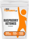 BulkSupplements.com Malina Ketones Proszek - Malina Ketones Supplement, Przeciwutleniacz Źródło - dla wsparcia energetycznego, Gluten Free, 500mg na serwowanie, 500g (1.1 lbs) (Opakowanie 1)