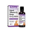 Witamina BlueBonnet D3 1000 j.m. 25mcg Silne kości i suplement wsparcia immunologicznego - Witaminy płynne dla kobiet i mężczyzn - Lanolin VIT D Drops with MCT Oil - Non-GMO, Wegetarianin - Citrus Flavor - 1 Fl Oz
