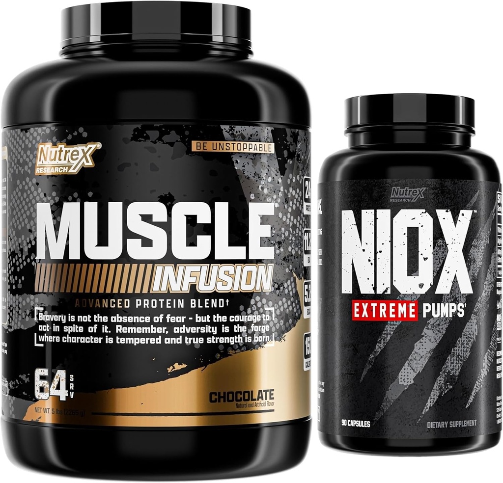 Nutrex Badania białka serwatki Proszek, Czekolada Wlew serwatki Izolacja Plus Niox Bundle