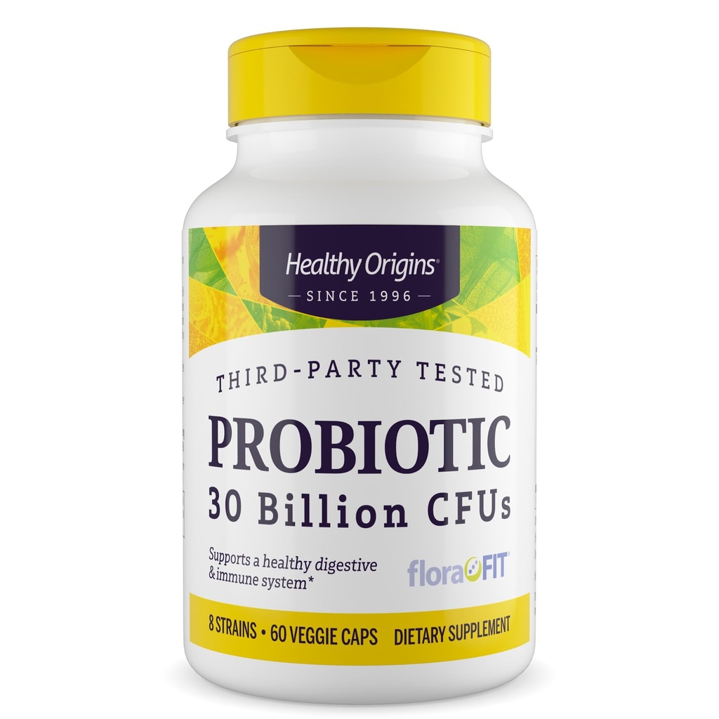Zdrowe początki Probiotyczne 30 Miliard CFU (półka Stable, Non-GMO, Gluten Free, Zdrowie trawienne, Gut Health, Wsparcie immunologiczne), 60 Veggie Caps