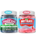 Gumie butyratowe z Probiotykiem + Prebiotykiem + Postbiotykiem + Gummies włókniste dla dorosłych