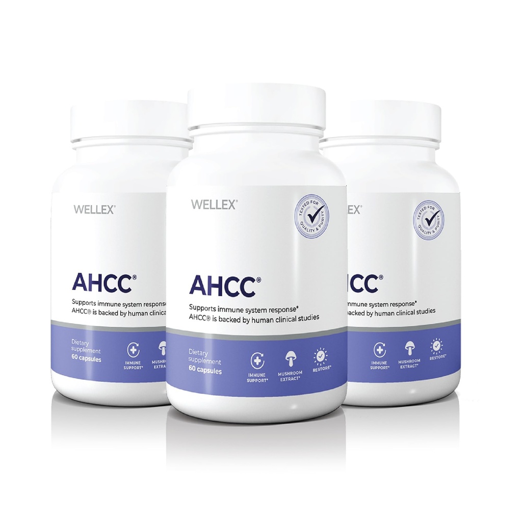 Suplement AHCC - Maksymalna wytrzymałość - Naturalny ekstrakt wsparcia immunologicznego - Zachowuje Naturalną Aktywność Komórki Zabójcy - 20 + Human Research Studies - 60 Kapsułek Veggie (1 opakowanie)