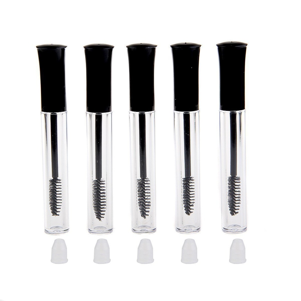 5PCS / 5ML Nadaje się do wielokrotnego użytku Pusty olej Eyelash wzrostu Mascara Butelki Kosz pojemnik Eyelash różdżka Fiolki z pędzlem