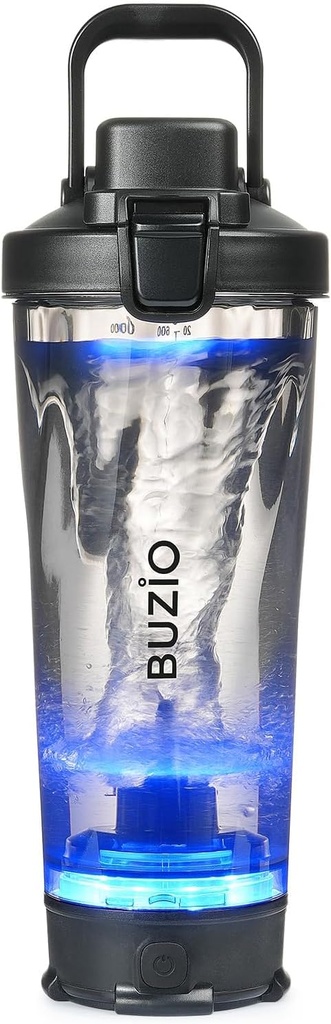 Buzio elektryczna butelka shaker protein, 24 oz butelka mikser mieszanka, USB Blender Butelki do mieszania białek shaker kubki, Przenośne duże sportowe butelki wodne wykonane z Tritan, czarny