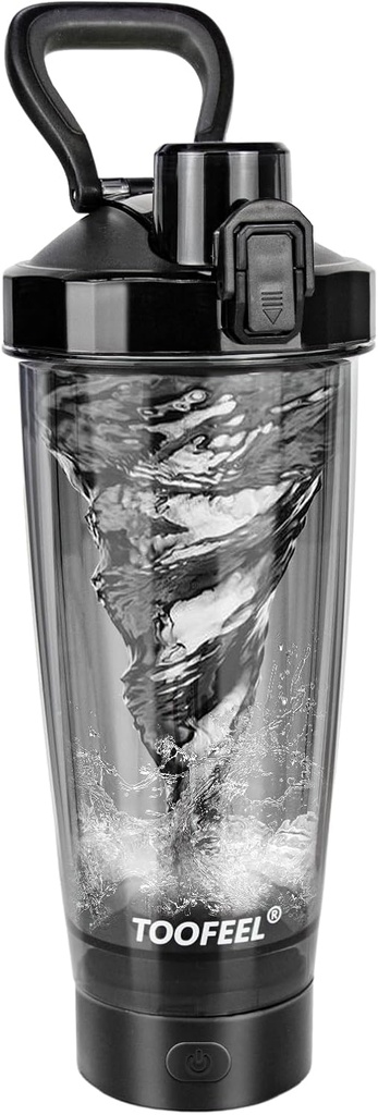 ToOPEEL Electric Protein Shaker Butelka - 20 oz USB Rechareble Shaker Cups for Protein Shakes, Self Stirring Shaker Butelka do mieszania białek, BPA Free Workout Gym Shaker Butelka