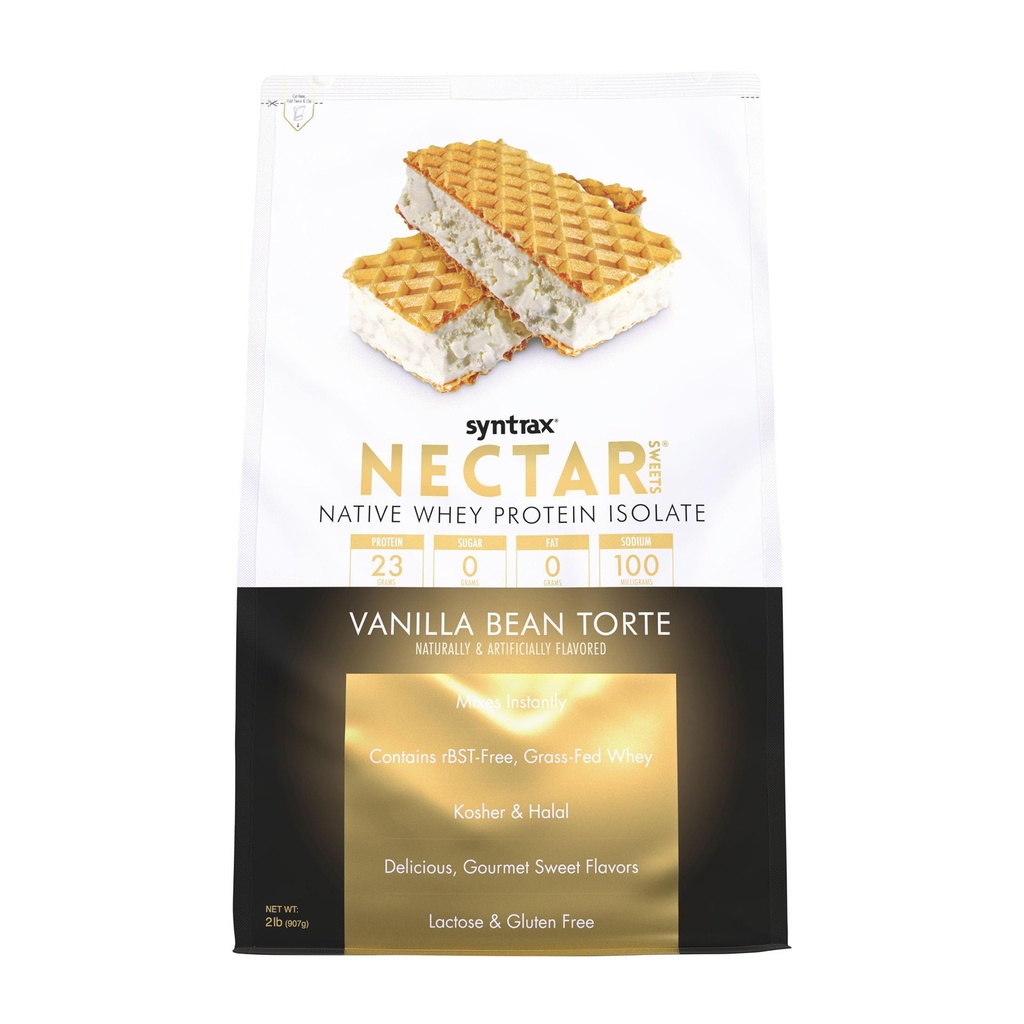 Syntrax Nutrition Nectar Sweets, 100% Serwatka Izolate Protein Powder, Vanilla Bean Torte, 2 kg