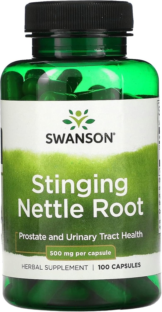 Swanson Stinging Nettle Root 500 Miligram, 100 Czapki (Opakowanie po 3)