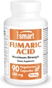 Supersmart - Kwas fumaryczny 500 mg na dobę (maksymalna moc) - Natural Supplement Supplement 124; Non-GMO & Gluten Free - 90 Kapsułki wegetariańskie