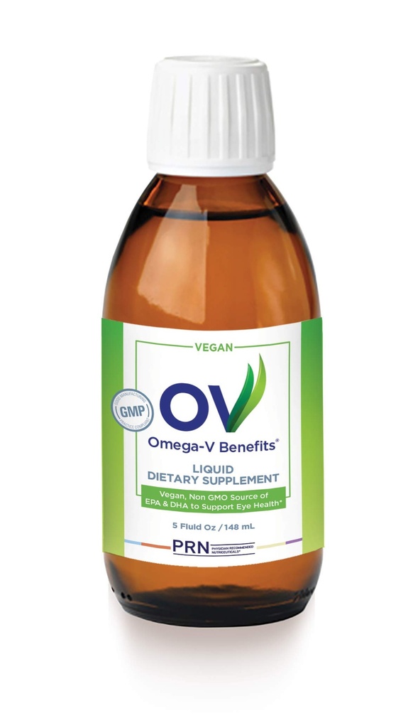 Omega- V Korzyści płynnej Omega 3 Suplement - 5 oz, 30-Day Supply - Vegan Suplement z 1000mg EPA & DHA dla zdrowia oczu