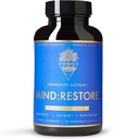 MIND: RESTORE Premium Nighttime Nootropic Supplement Adrenance 124; Brain Nutrition for Memory and Sleep Adrenation 124; 9 Premium Ingredients Adrenary 124; L Theanine Lions Mane Choline Magnez L Threonian Witamina B6 Bacopa Monnieri